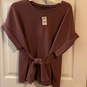 Express pullover blouse with front tie